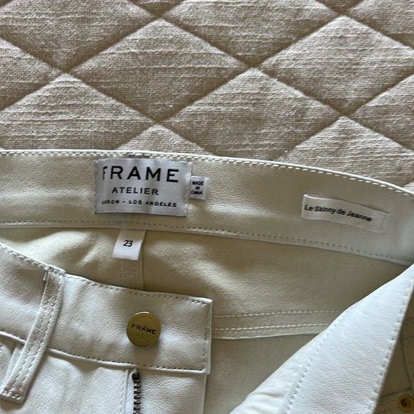 Frame le skinny de jeanne blanc leather - Picture 4 of 4
